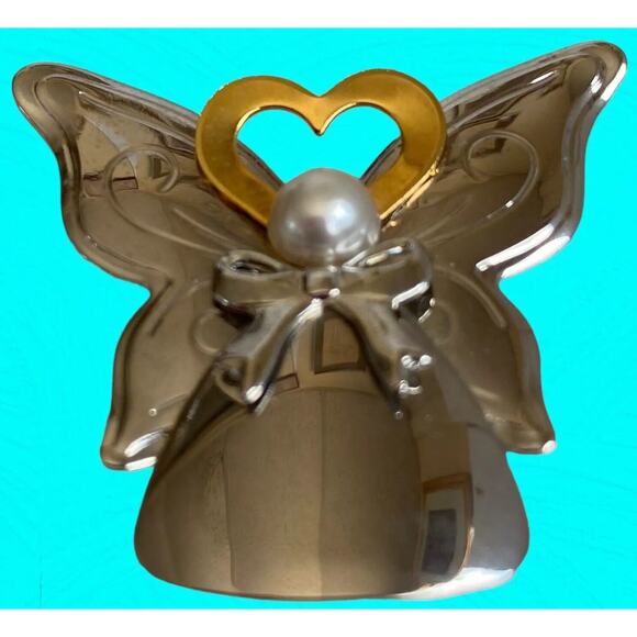 Jane Vtg AOL Angel of Love Pin Brooch Pearl Head Silver Over Brass Signed 1994 - Picture 1 of 10